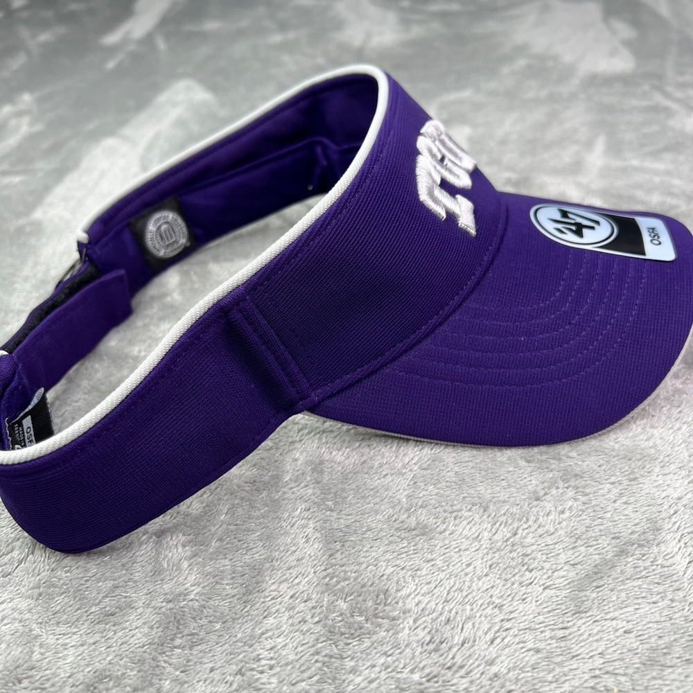 '47 Brand TCU Horned Frogs NCAA Purple Adjustable Football Visor New with Tags‎ - Picture 3 of 7